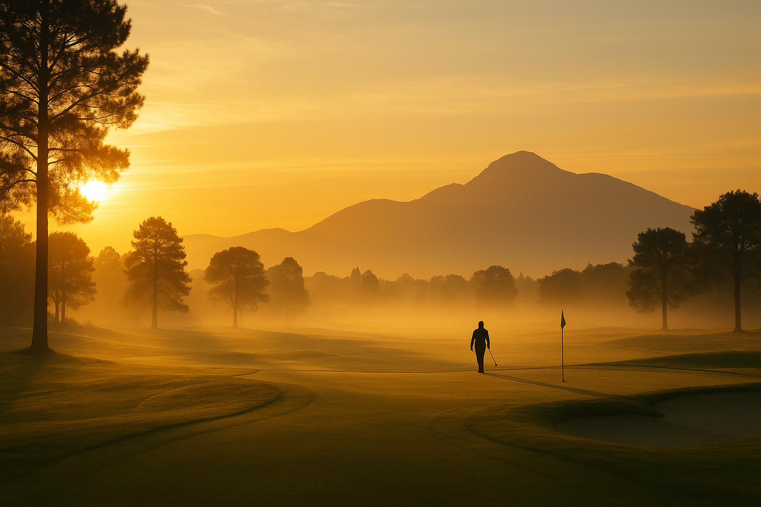 Scenic Golf Course at Sunrise